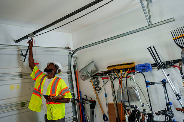 Professional Garage Door Roller Replacement technician working in North Richland Hills, TX